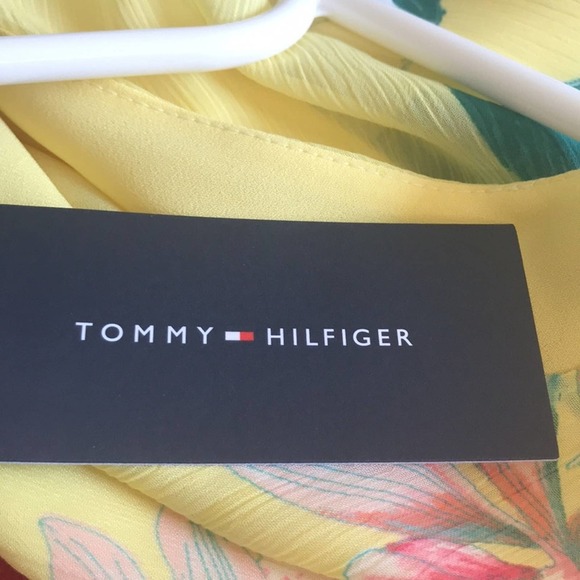 Tommy Hilfiger Yellow Midi Belted Dress Size 10 - Picture 6 of 6